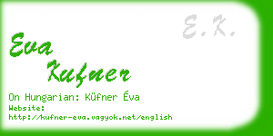 eva kufner business card
